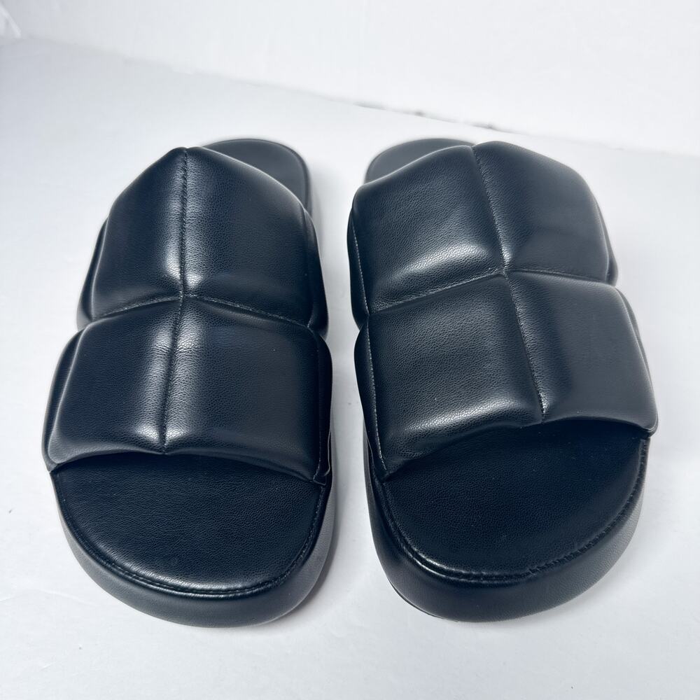 Stand Studio Lyrah Quilted Platform Slides 39 Black - Picture 6 of 9
